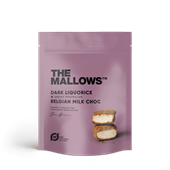 The Mallows Dark Liquorice - Skumfiduser med lakrids 90 g - Økologisk/Glutenfri  